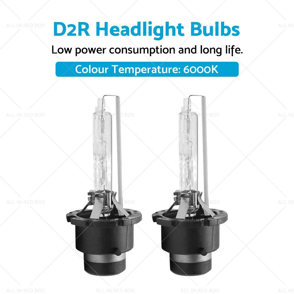 D2R 6000K HID Xenon Headlight Bulbs 35W for Toyota Honda Mazda Nissan