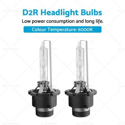 D2R 6000K HID Xenon Headlight Bulbs 35W for Toyota Honda Mazda Nissan