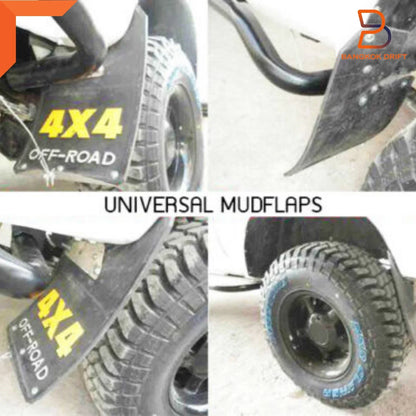 Isuzu 4WD 4x4 Off-Road Mud Flaps Splash Guards  Black Rubber