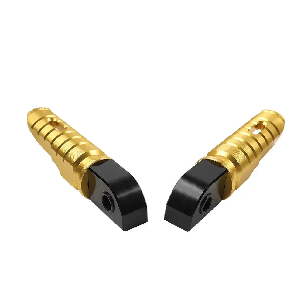 Gold Rear Passenger Foot Pegs for Daytona 660, T100, T120 (2016-2024)