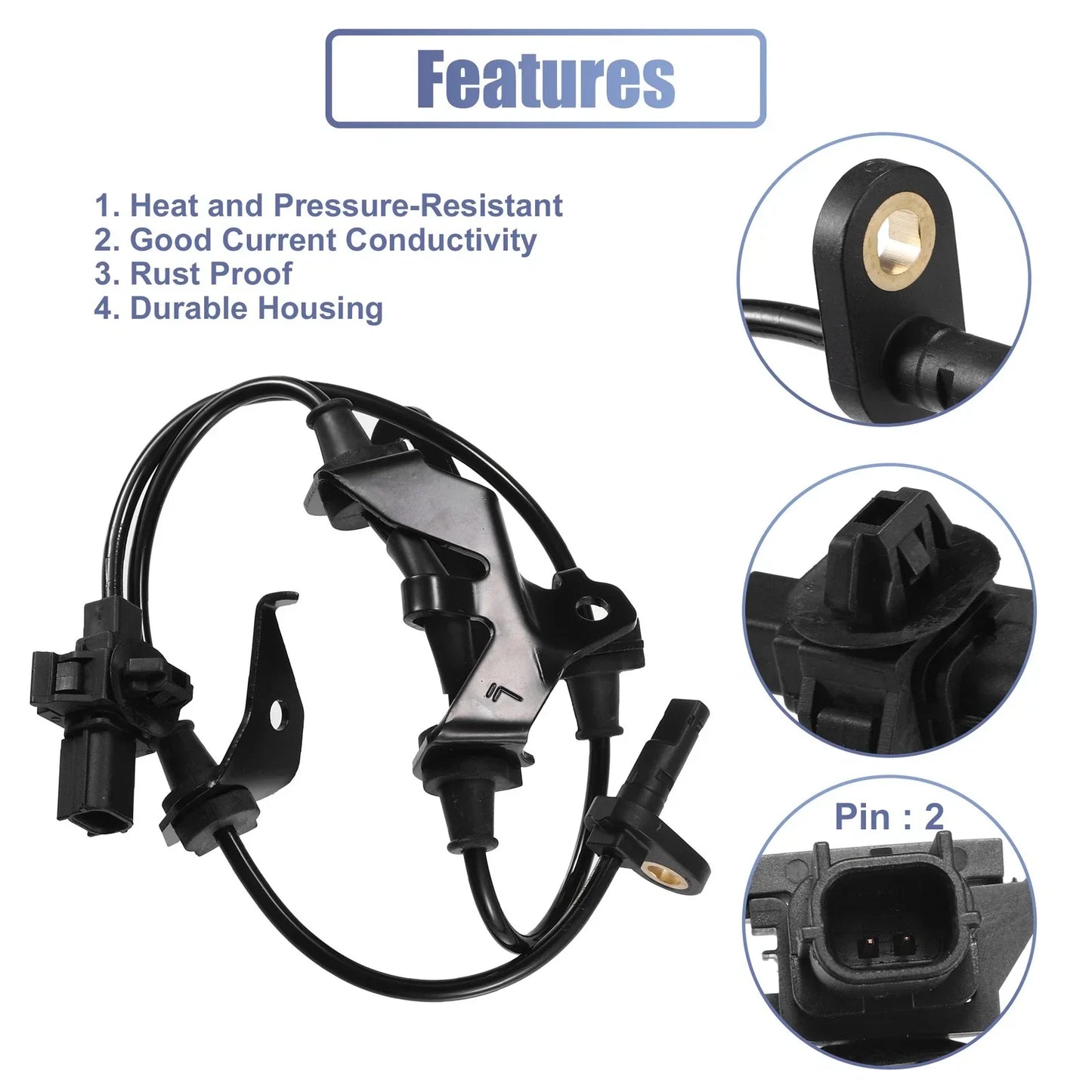 4 x ABS Sensors for Honda Accord (2008-2012) Front & Rear Left Right