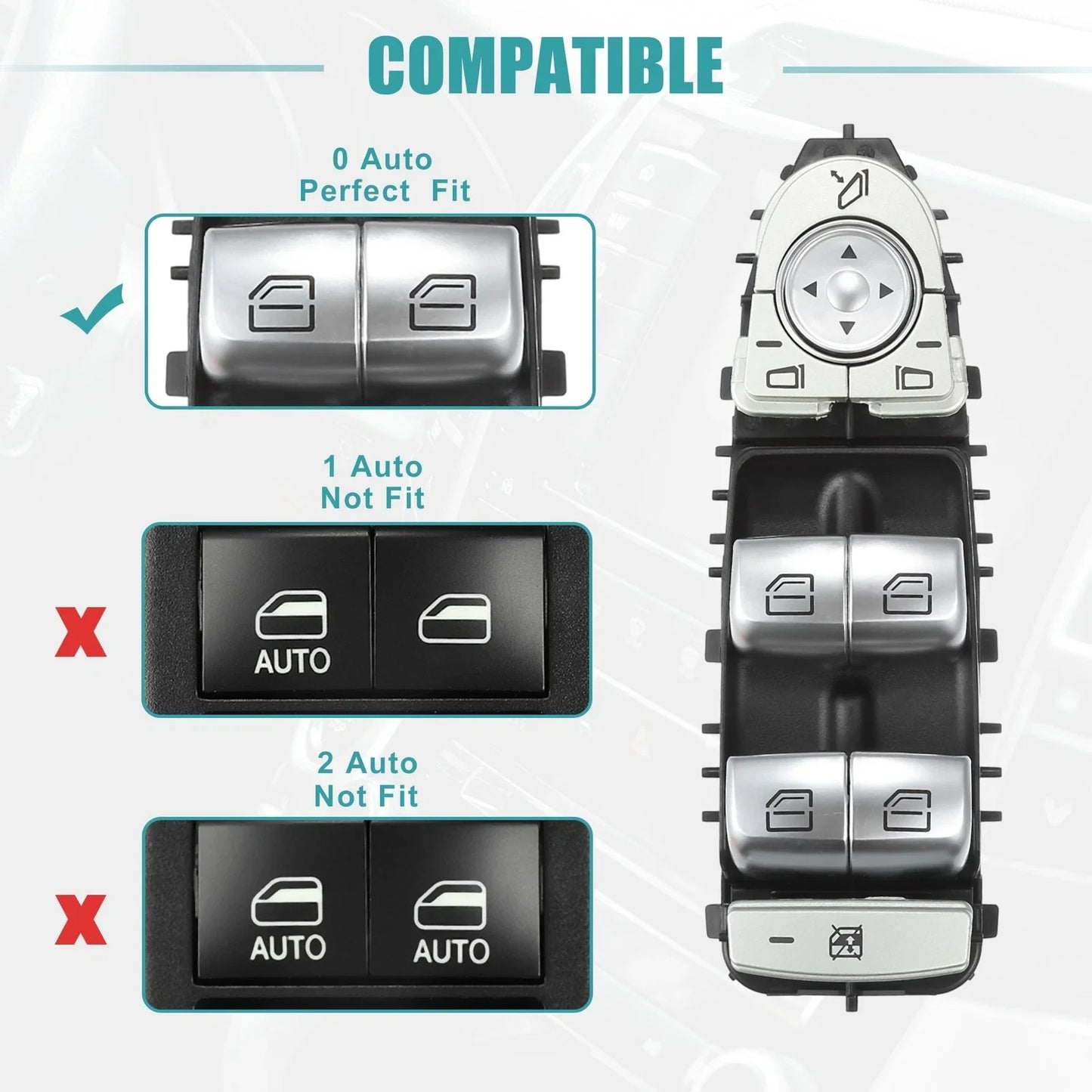 Power Window Switch Set for Mercedes-Benz GLC300 C300 (2016-2023)
