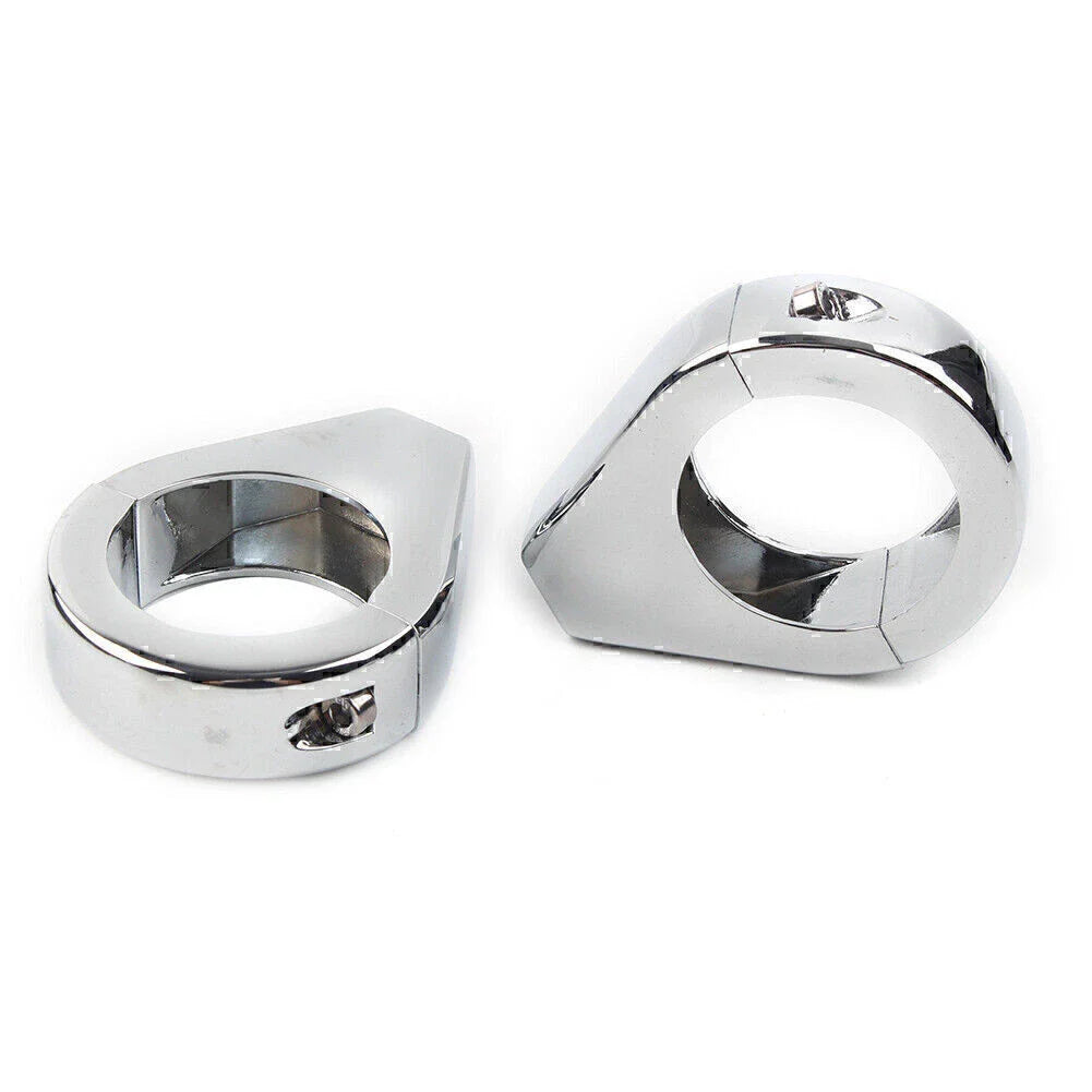 Chrome Fork Clamp Turn Signal Clamps for Harley Softail (39mm)