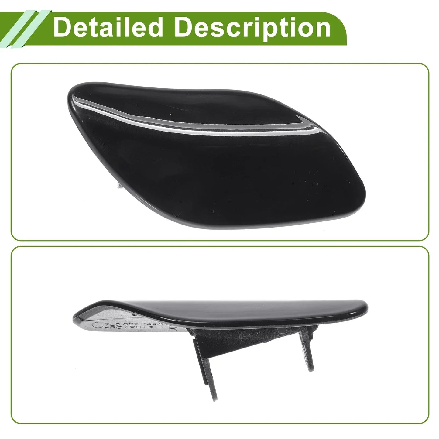 Washer Nozzle Cover for Porsche Cayenne Turbo (2003-2010) - Black Cap