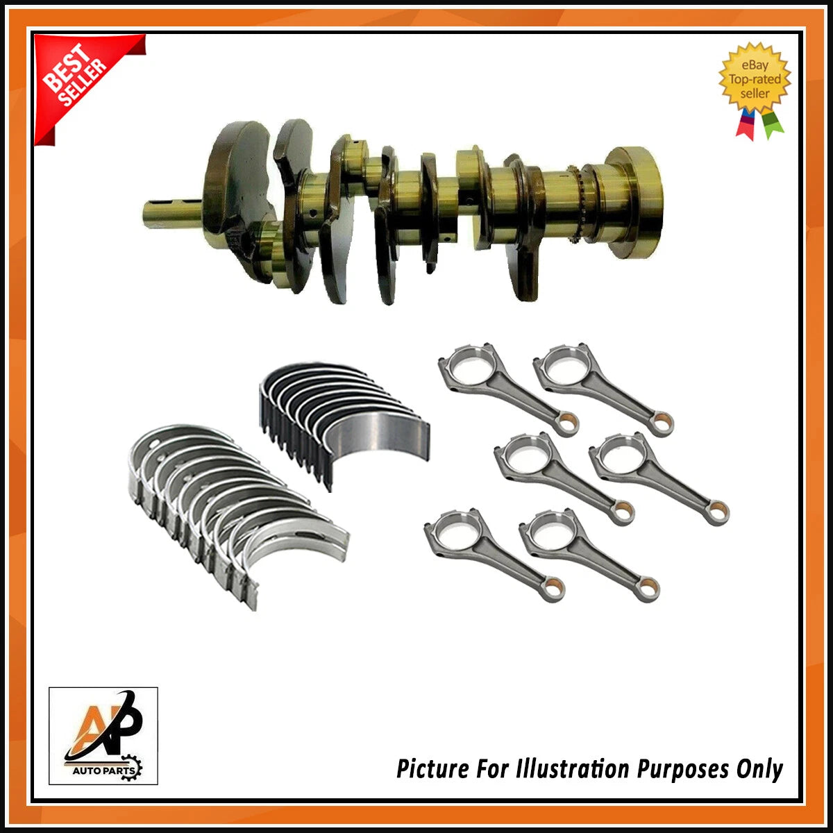 Engine Crankshaft with Replacement Rebuild Kit for Jaguar 3.0 Petrol (2010–2020)