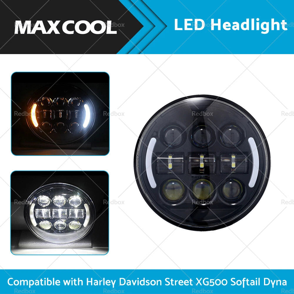 LED Motorcycle Headlight for Harley Davidson Street XG500 Softail Dyna
