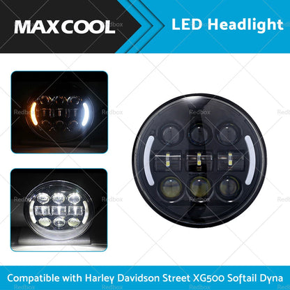 LED Motorcycle Headlight for Harley Davidson Street XG500 Softail Dyna