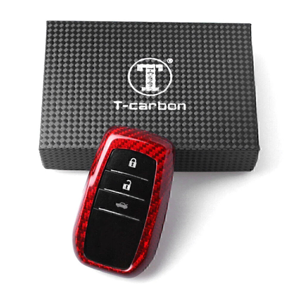 Red Key Fob Shell Cover for Toyota Corolla, Camry, Crown (2003-2023)