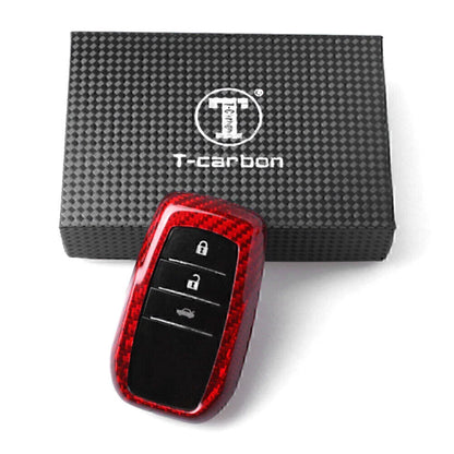 Red Key Fob Shell Cover for Toyota Corolla, Camry, Crown (2003-2023)