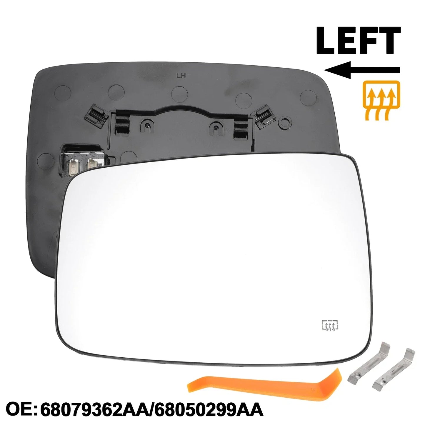 Heated Left Driver Side Mirror Glass for Dodge RAM 1500 2500