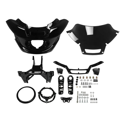 Black Front Headlight Fairing Mount Bracket for Harley Low Rider (2022-2025)