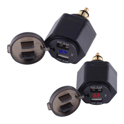 LED Motorcycle USB Charger Voltmeter Socket 2.1A for BMW (2013-2023)