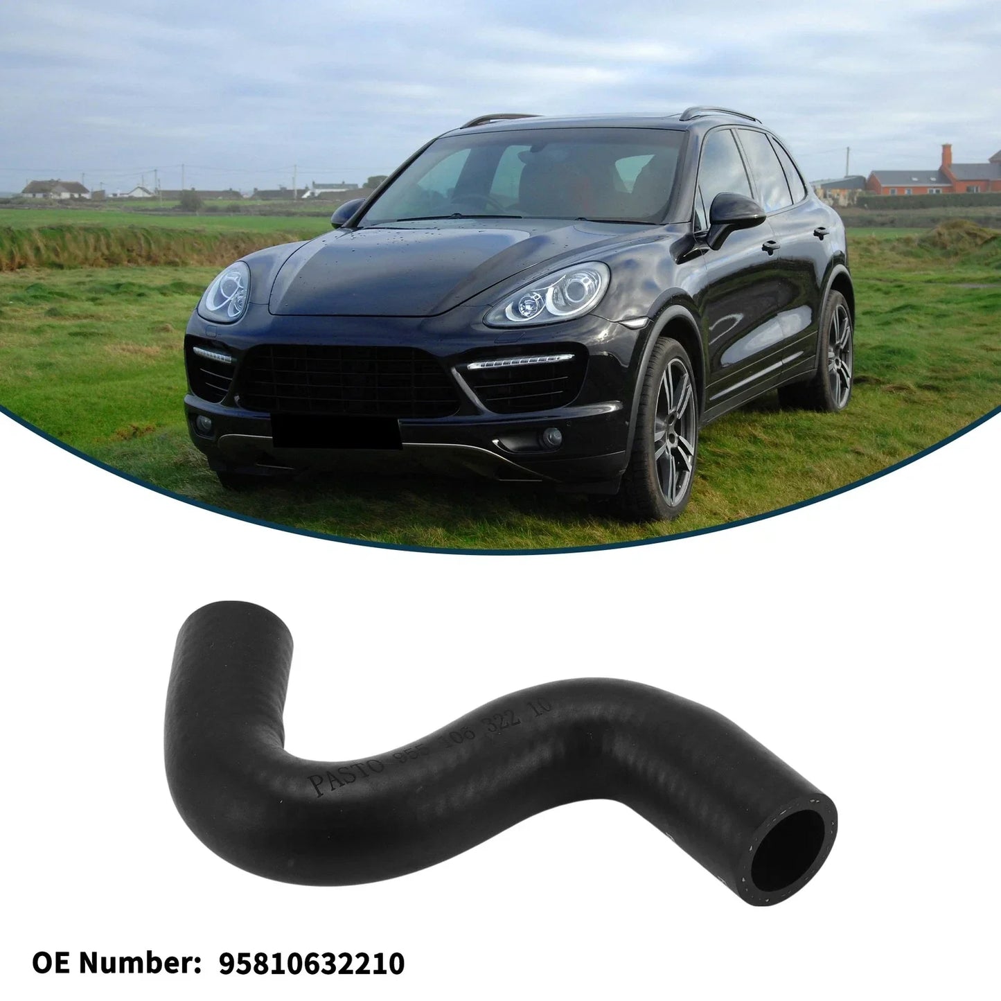 Radiator Hose for Porsche Cayenne 2015 (2015) - Rubber Coolant Pipe