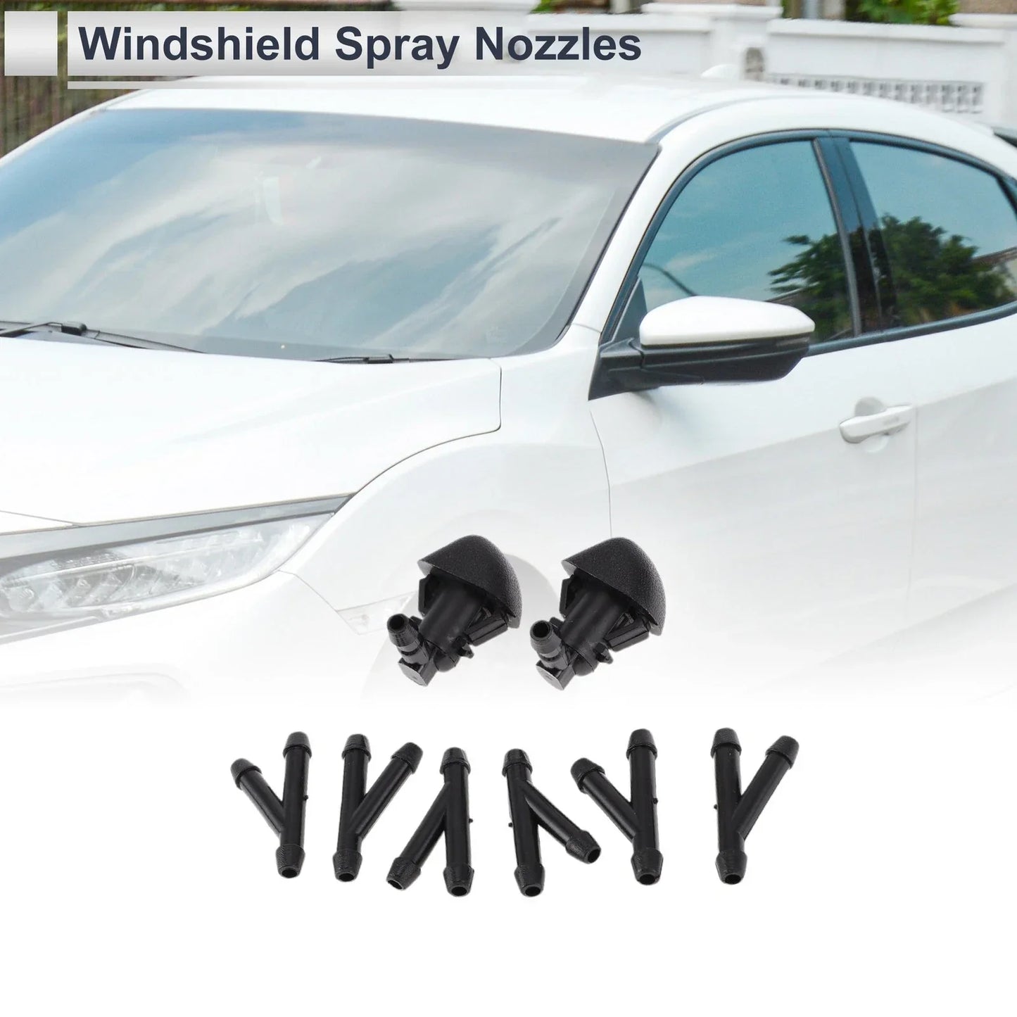 Washer Nozzle & 6 x Hose Connectors for Honda
