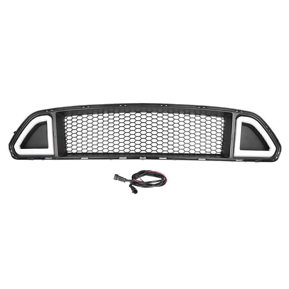 LED DRL Light Front Bumper Mesh Grill for Ford Mustang (2015-2017)