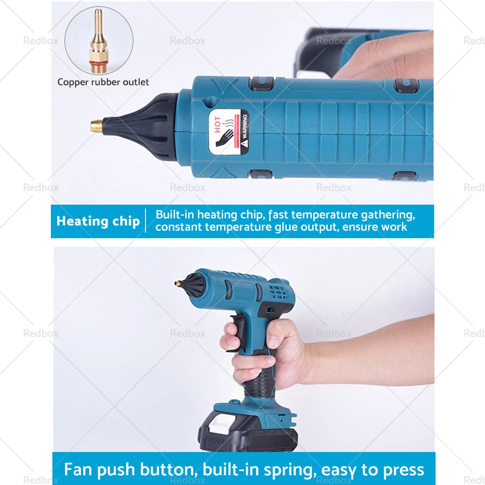 Cordless Hot Glue Gun +  11mm Glue Sticks for Makita 18V Battery