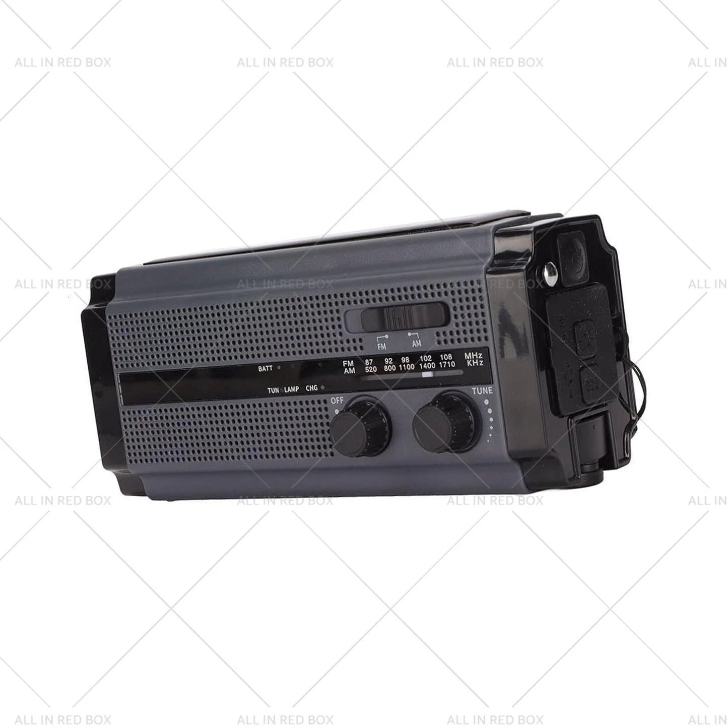 5000mAh Solar Hand Crank Emergency Radio & Flash Light for Black