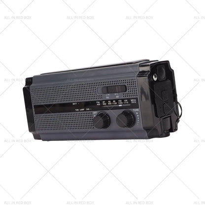 5000mAh Solar Hand Crank Emergency Radio & Flash Light for Black