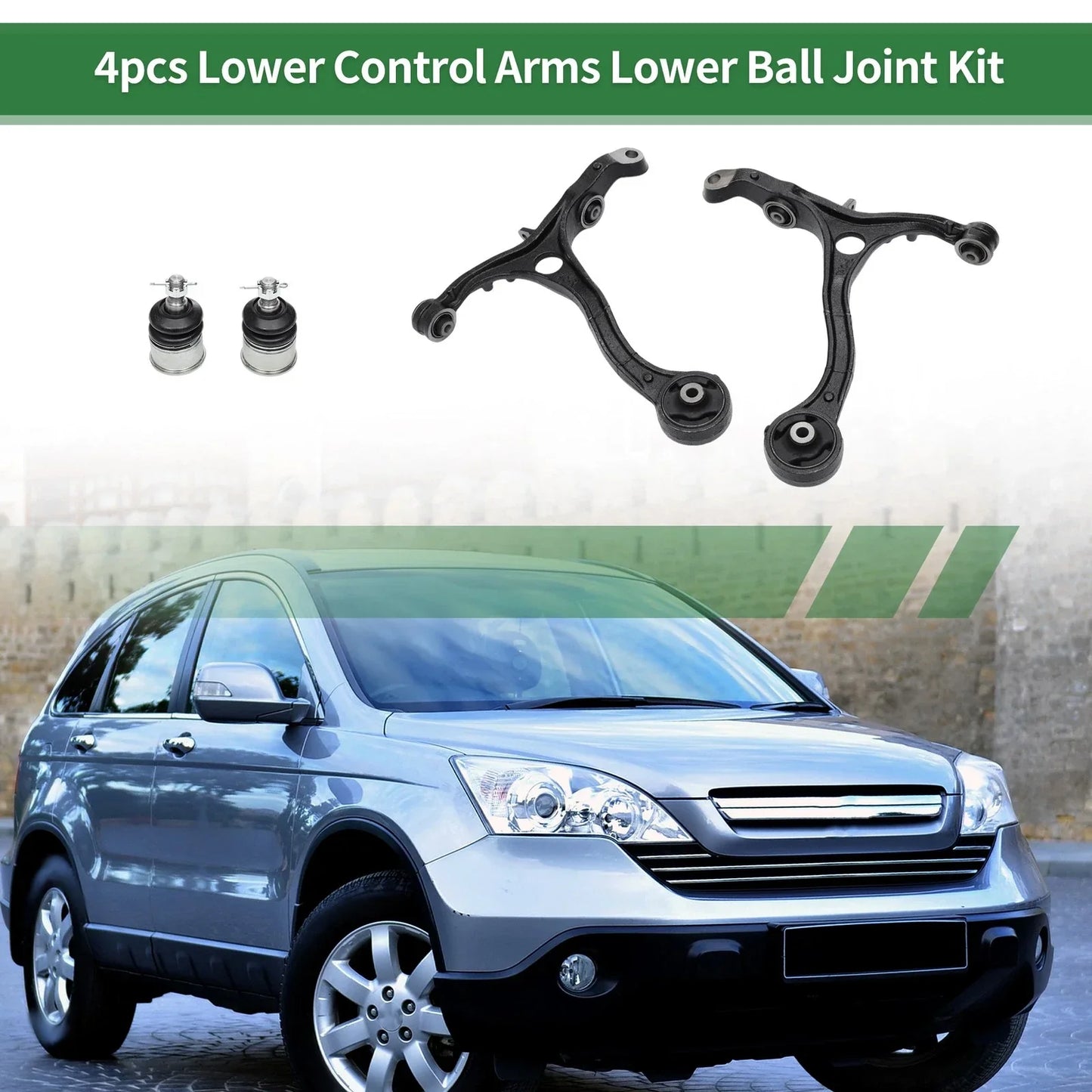 4pcs Front Suspension Kit Control Arm Ball Joints for Honda Accord (2003-2007)