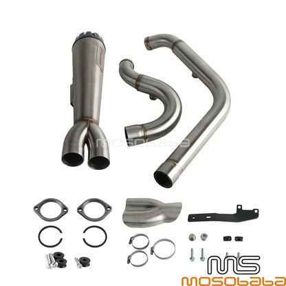 Exhaust Pipe System 2 Into 1 for Harley Softail Low Rider EI Diablo (2018-2023)