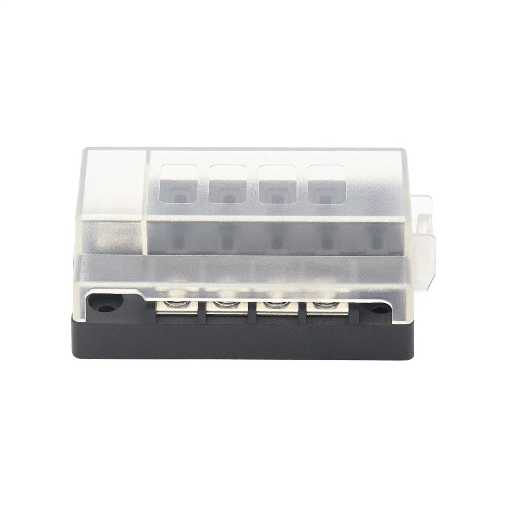 4-Way 100A Fuse Box Block w/ Terminal Connectors for Car Truck (12-32V)