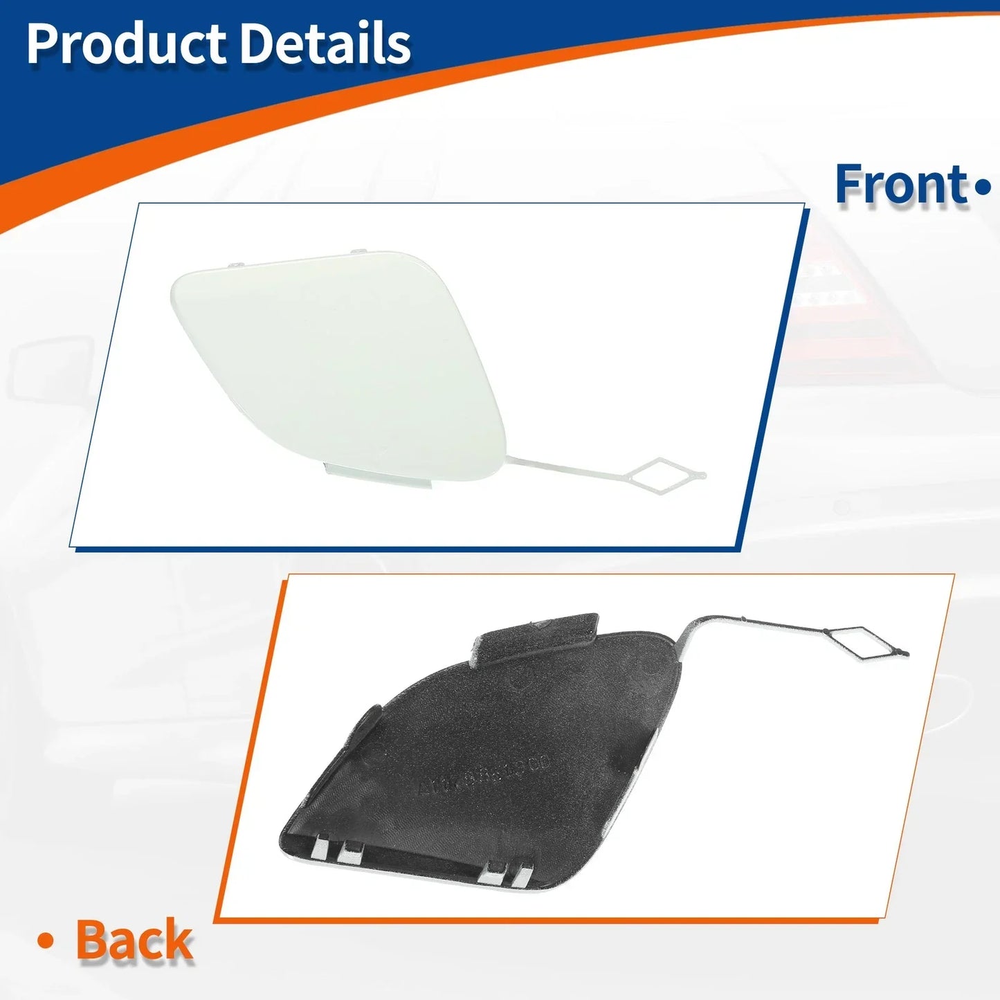 Front Bumper Tow Hook Cover for Mercedes-Benz CLA W117 (2014-2019) White