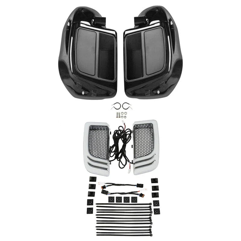 Vented Fairing 6.5" Speaker Pod Signal Lights for Harley Touring (2014 - 2023)
