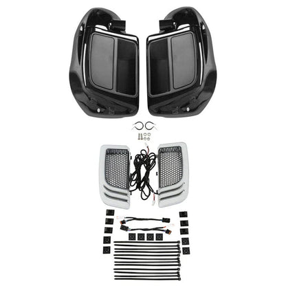 Vented Fairing 6.5" Speaker Pod Signal Lights for Harley Touring (2014 - 2023)