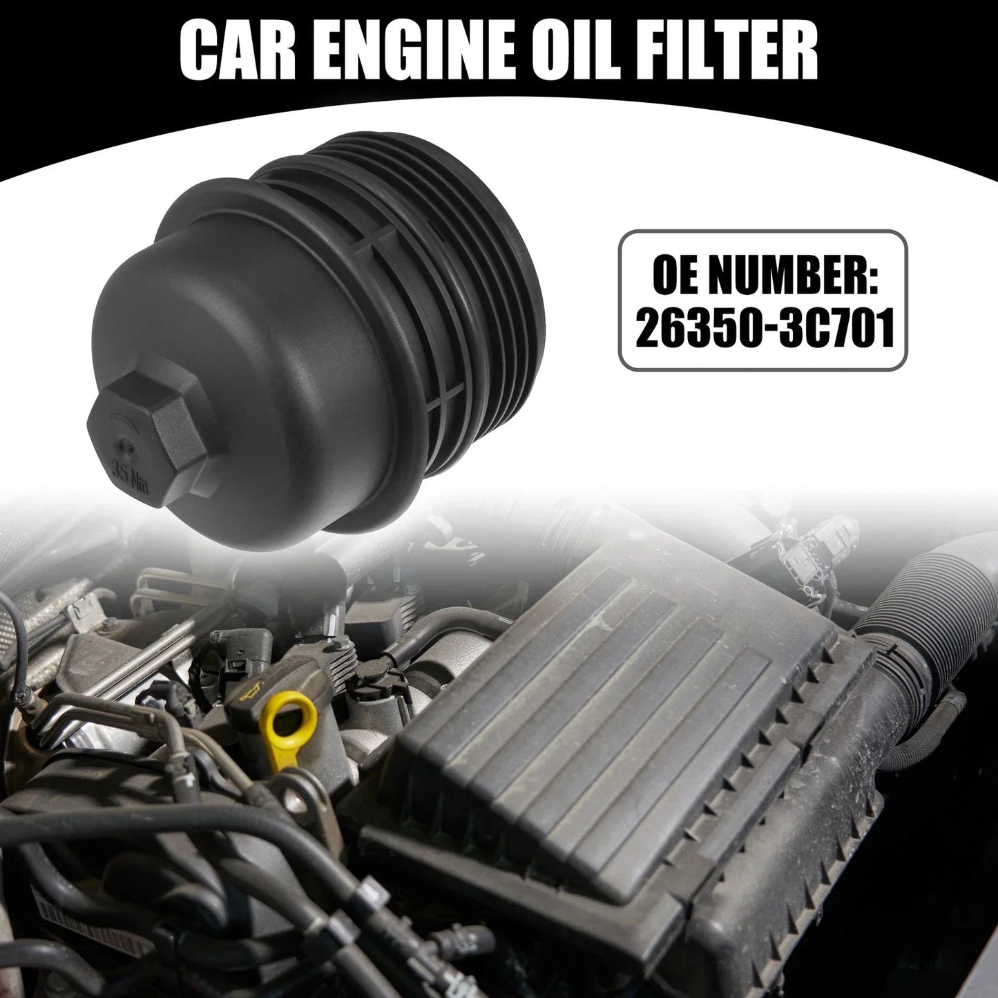 Oil Engine Filter Housing Cap Cover for Hyundai Palisade (2020-2023)