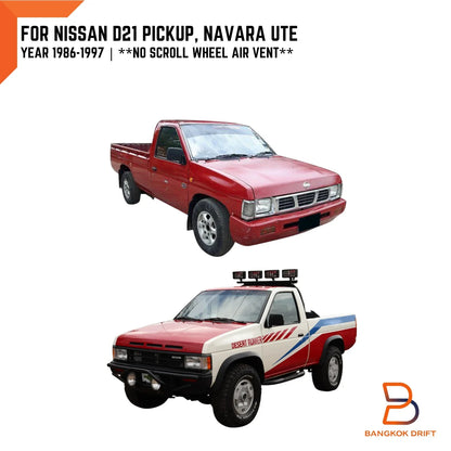Black Air Grille Heater Vent Frame Cover for Nissan Navara D21 (1986-1997)