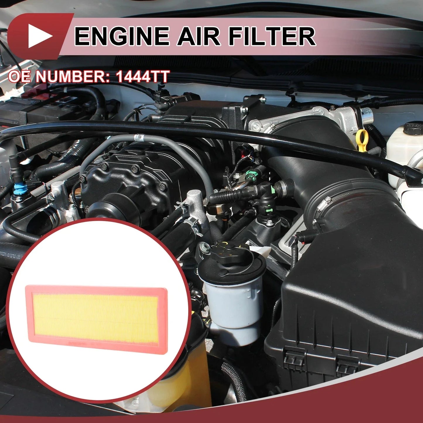 Car Engine Air Filter for Chevrolet C5 3 (2009-2019) - 1 x Quality Filter