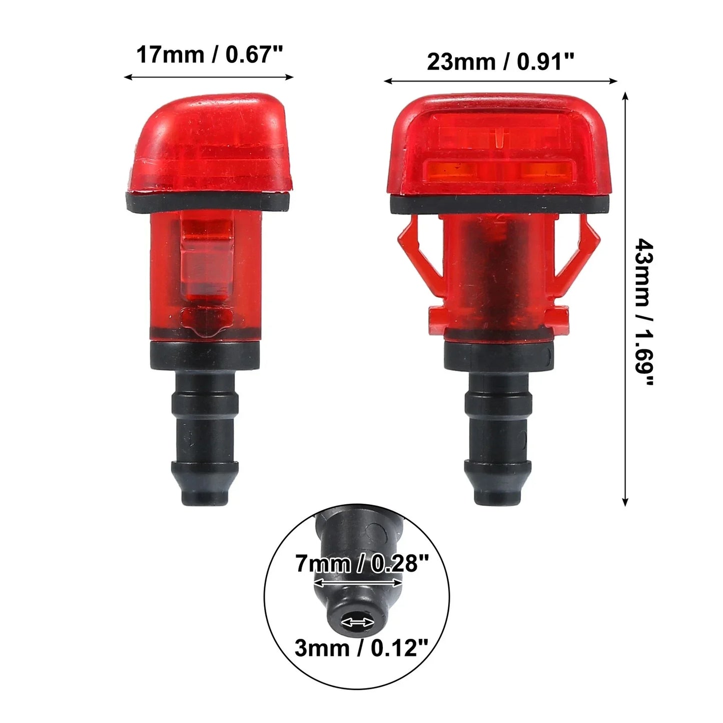 Rear Windshield Washer Nozzles for Honda Pilot (2009-2015) 2 x Spray Jets