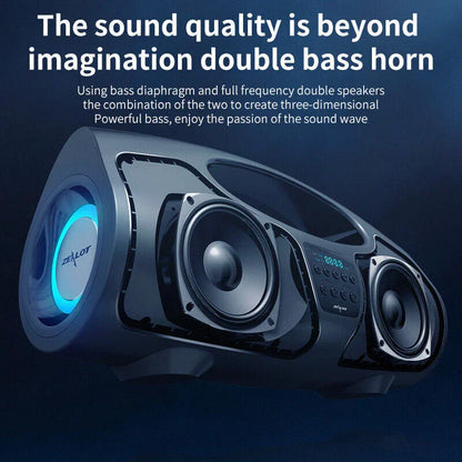 Bluetooth Portable Rechargeable Speaker with Microphone for Karaoke