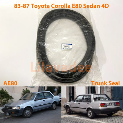Trunk Lid Weatherstrip Rubber Seal for Toyota Corolla AE80 AE82 CE80 (1983-1987)