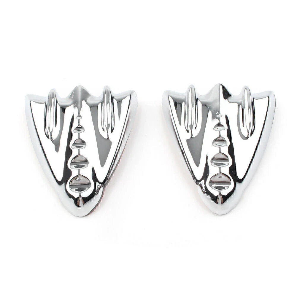 Chrome Inner Fairing Mirror Block Off Covers for Harley Street Glide (06-13)