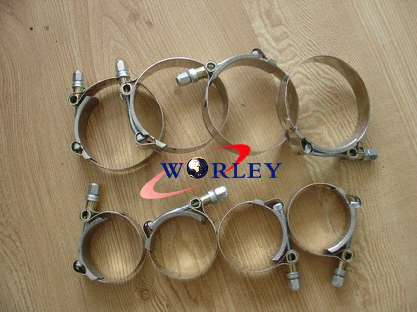 10 x 4" Stainless Steel T-Bolt Silicone Hose Clamps