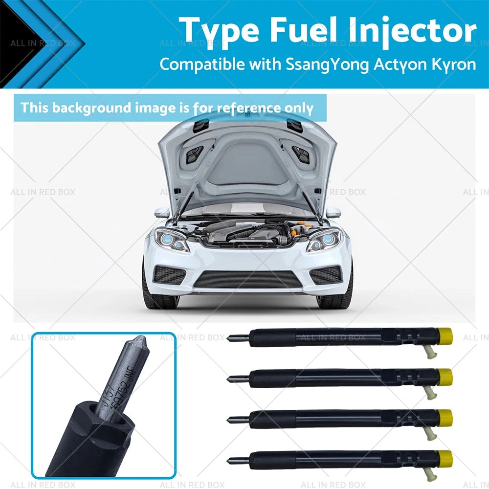 4x Diesel Injectors for SsangYong Kyron, Rexton (2005-2015)