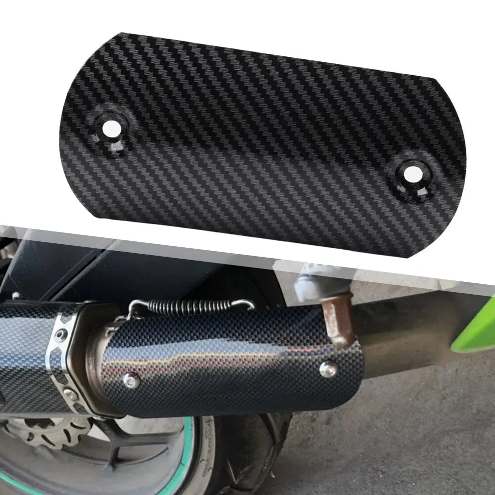 Exhaust Middle Pipe Heat Shield Cover for Motorcycle Muffler Protector Carbon