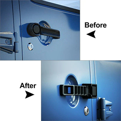 3 x Exterior Outer Door Handles for Jeep Wrangler JK JKU (2007-2017) Black
