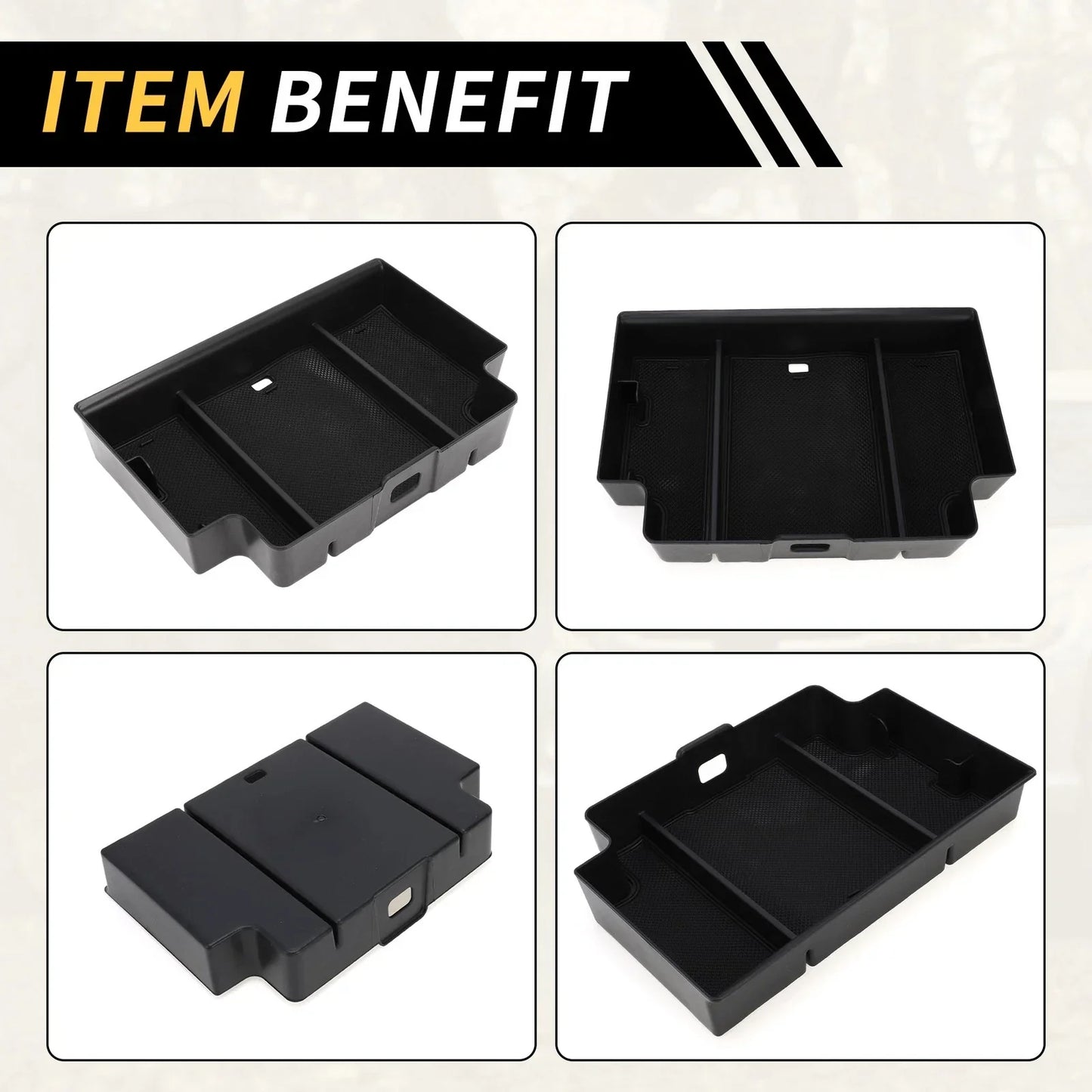 Center Console Organizer Tray for Chevy Silverado 1500, GMC Sierra 1500 (2014-2023)
