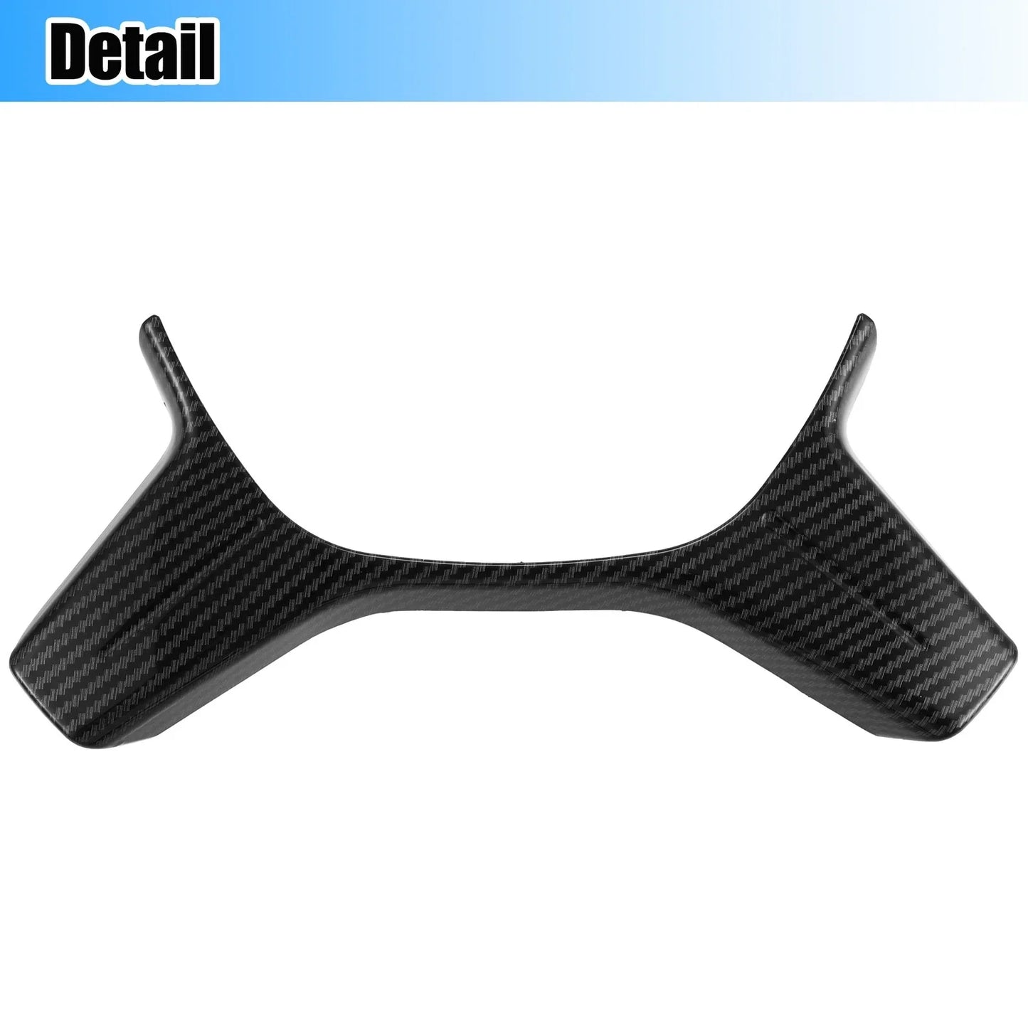 Carbon Fiber Pattern Black Steering Wheel Cover Trim for Mercedes Benz