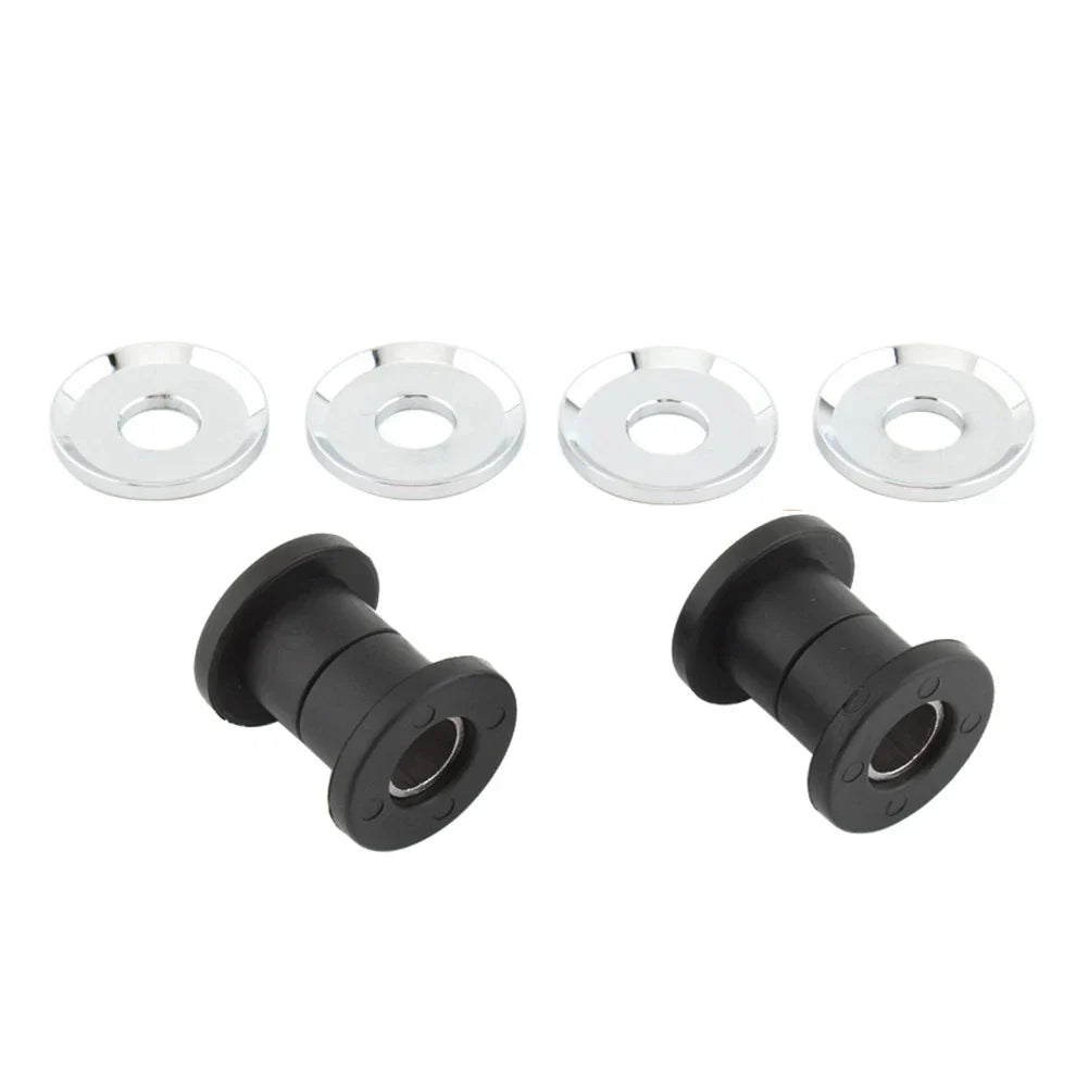 Black Silver Handlebar Riser Bushings for Harley Softail 114 (2018-2023)