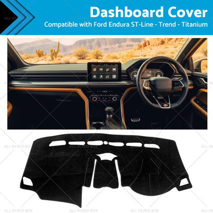 Non-Slip Dash Mat for Ford Endura ST-Line, Trend, Titanium (2018-2019) Black
