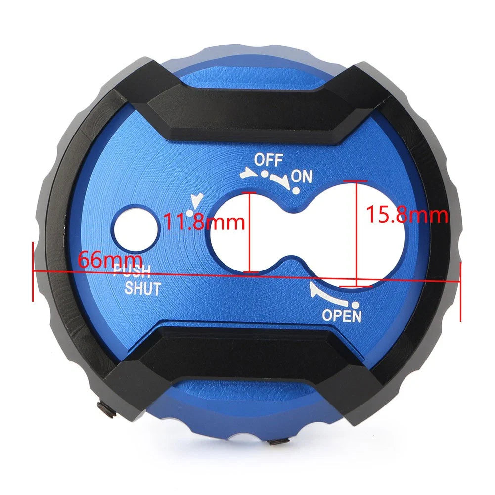 Blue CNC Aluminum Motor Seat Lock Cover Cap for Yamaha NMAX 155 (2015-2016)