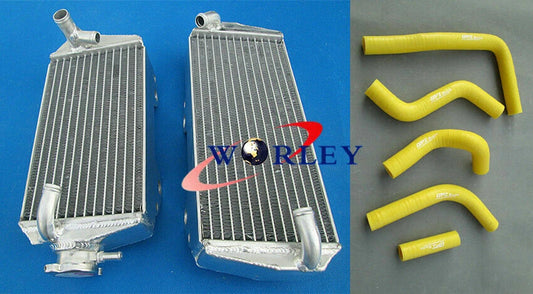 Aluminum Radiator & Orange Hose for Suzuki RMZ450 (2008-2015)