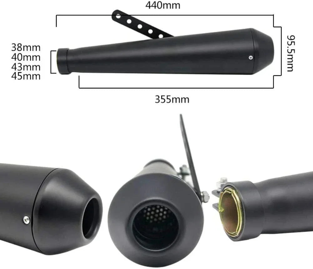 Tapered Exhaust Pipe Muffler Bracket for Universal Motorcycle Cafe Racer
