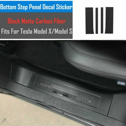 Carbon Fiber Center Console Wrap Vinyl Sticker Trim for Tesla Model X/S