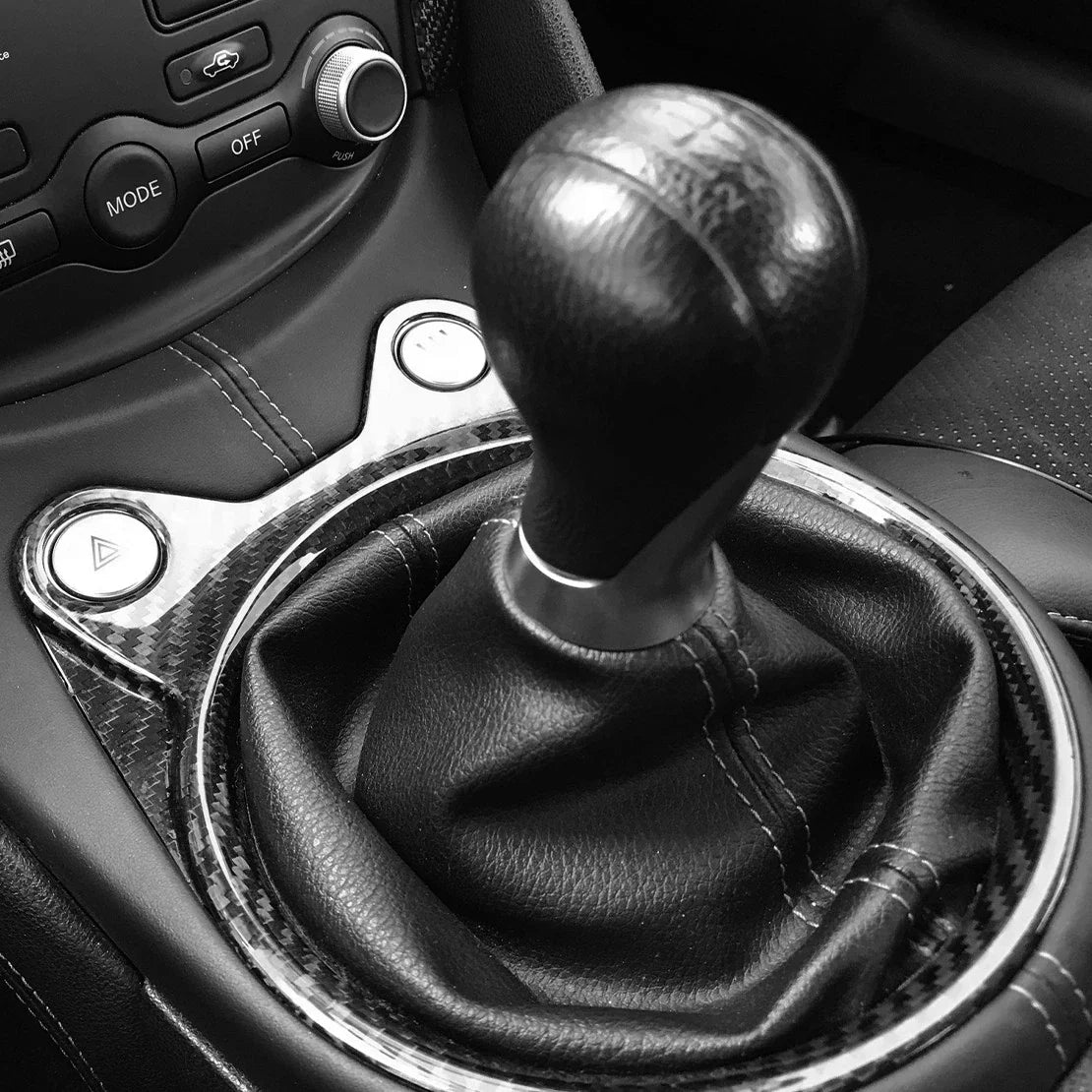 Carbon Fiber Style Gear Shift Cover for Nissan 370Z (2009-2020)