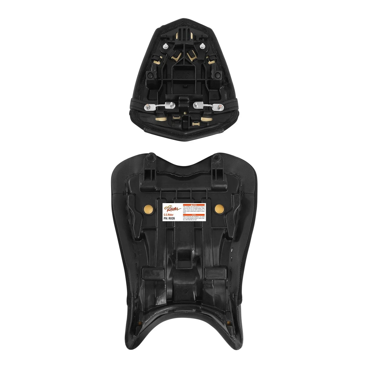 Black Rider Driver & Passenger Seats for Yamaha YZF-R1 (2009-2014)