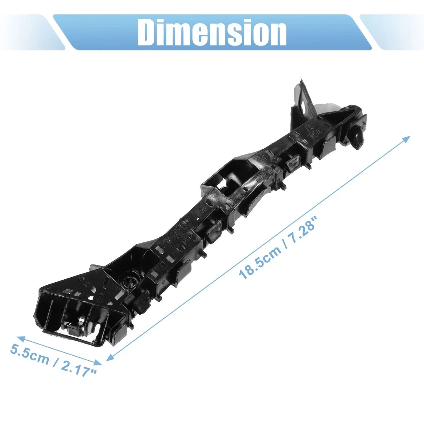 Front Bumper Bracket for Honda Fit (2015) - Plastic Black, 2 x Brackets